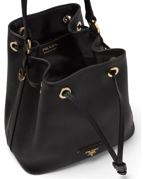 prada double leather bucket bag|prada bag saffiano.